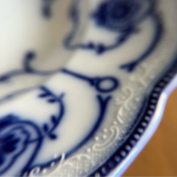 Flow Blue Soup Bowl 9” Excelsior Holland RARE - Picture 6 of 9